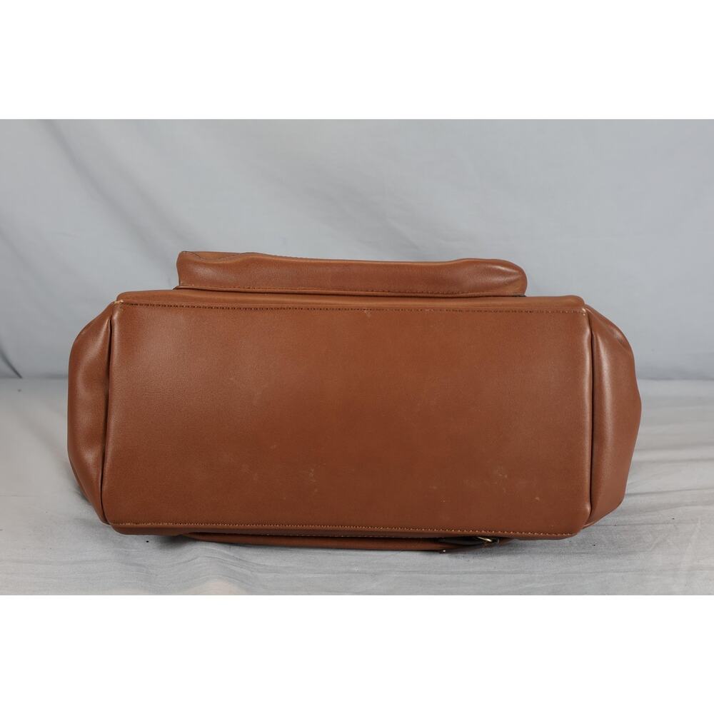 TWELVElittle Brown Vegan Leather Diaper Backpack Bag Changing Pad Pockets Travel - Picture 8 of 8